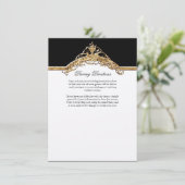 ブラックタイエレガンス2、ゴールデン結婚式招待状 エンクロージャーカード (スタンド正面)