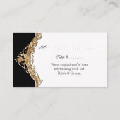 ブラックタイエレガンス2 -結婚のエスコート座席カード プレイスカード (裏面)