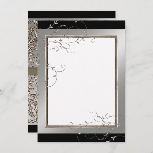 ブラックタイエレガンス、サンキューノートカード サンキューカード (正面/裏面)