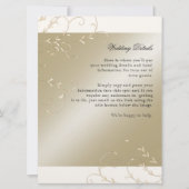 ブラックタイエレガンス、シャンパンクリームウェディングカード 招待状 (正面)