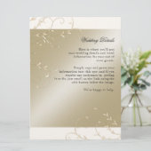 ブラックタイエレガンス、シャンパンクリームウェディングカード 招待状 (スタンド正面)