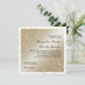 ブラックタイエレガンス、シャンパンクリームウェディングカード 招待状 (スタンド正面)