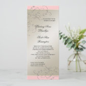 ブラックタイエレガンス、シャンパーニュ結婚シルバー 招待状 (スタンド正面)