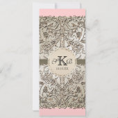 ブラックタイエレガンス、シャンパーニュ結婚シルバー 招待状 (裏面)