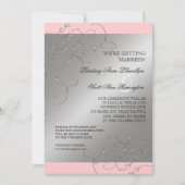 ブラックタイエレガンス、シルバーセーブ・ザ・デイト招待状 セーブザデート (正面)