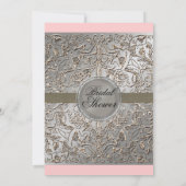 ブラックタイエレガンス、ブライダルシャワー招待状 招待状 (裏面)