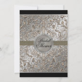 ブラックタイエレガンス、ブライダルシャワー招待状 招待状 (裏面)