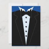 ブラックタイエレガントバースデーパーティーブラック招待状 招待状 (裏面)