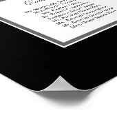 ブラックタイエレガントパーティー12テーブル座席表 ポスター (角)