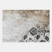 ブラックタイエレガントムーディヘビーウェイト減退 ラッピングペーパーシート (正面3)