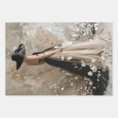 ブラックタイエレガントムーディヘビーウェイト減退 ラッピングペーパーシート (正面)