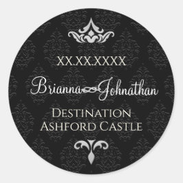 ブラックタイエンベロープステッカー ラウンドシール