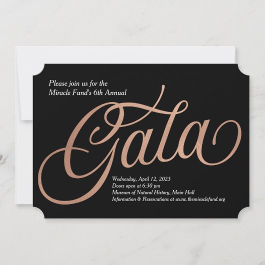 ブラックタイガラ招待状 招待状 (正面)