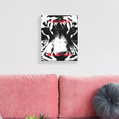 ブラックタイガーとホワイトタイガー与えがアップしやる気を起こさせるない キャンバスプリント (インサイチュ (リビング))