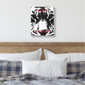 ブラックタイガーとホワイトタイガー与えがアップしやる気を起こさせるない キャンバスプリント (インサイチュ (寝室))