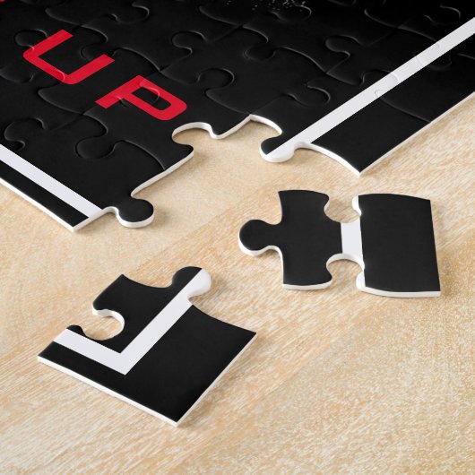 ブラックタイガーとホワイトタイガー与えがアップしやる気を起こさせるない ジグソーパズル (側面)