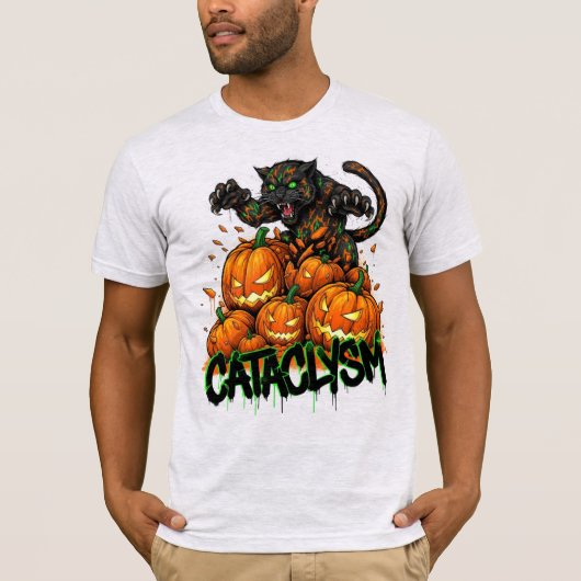 ブラックタイガー・ジャックオーランタン・カタクリズム Tシャツ (正面)
