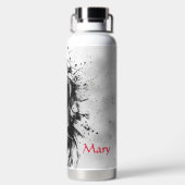 ブラックタイガーTHOR絶縁ボトル名前をカスタムする ウォーターボトル (背面)