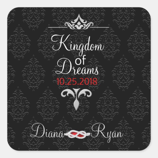 ブラックタイギフトシール スクエアシール (正面)