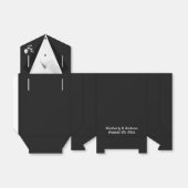 ブラックタイグルーミング結婚式の引き出物ギフトボックス フェイバーボックス (折り畳みなし)