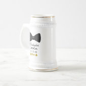 ブラックタイグルームネームトランプのポーカーナイトビアスタイン ビールジョッキ (正面左)