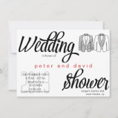 ブラックタイゲイウェディングシャワー招待状 招待状 (正面)