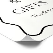 ブラックタイザノットブライダルシャワーカード&ギフト ポスター (角)