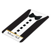 ブラックタイタキシード🎩モノグラおもしろいム冷蔵庫 マグネット (左側)
