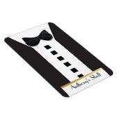 ブラックタイタキシード🎩モノグラおもしろいム冷蔵庫 マグネット (右側)