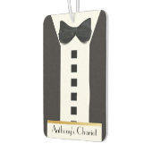 ブラックタイタキシード🎩モノグラおもしろいム カーエアーフレッシュナー (左)