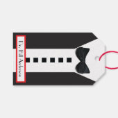 ブラックタイタキシード🎩モノグラおもしろいム ギフトタグ (正面(横))