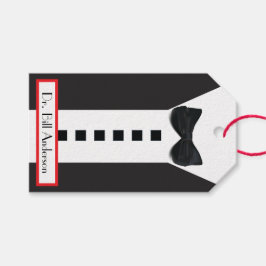 ブラックタイタキシード🎩モノグラおもしろいム ギフトタグ