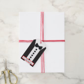 ブラックタイタキシード🎩モノグラおもしろいム ギフトタグ (より糸付き)