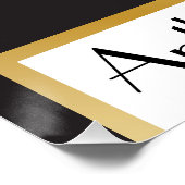 ブラックタイタキシード🎩モノグラおもしろいム ポスター (コーナー)