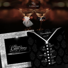 ブラックタイダイヤモンドタイムラインカード 招待状