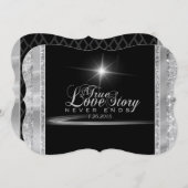 ブラックタイダイヤモンド招待状 招待状 (正面/裏面)