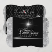 ブラックタイダイヤモンド招待状 招待状 (正面/裏面)