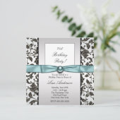 ブラックタイダマスクウーマンバースデーパーティー 招待状 (スタンド正面)