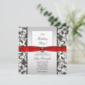 ブラックタイダマスクウーマンバースデーパーティー 招待状 (スタンド正面)