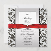 ブラックタイダマスクウーマンバースデーパーティー 招待状 (正面)