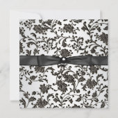 ブラックタイダマスク女性21st誕生日パーティー 招待状 (裏面)