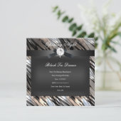 ブラックタイディナーシルバーセピアブラック 招待状 (スタンド正面)