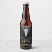 ブラックタイトランプのポーカーナイトバチュラーパーティ ビールラベル (正面)