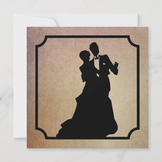 ブラックタイバレンタインダンスパーティの招待状 招待状 (正面)