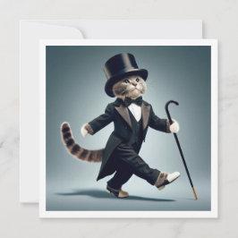 ブラックタイパーティー、ダンスコンペティション、猫 招待状