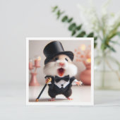 ブラックタイパーティー、ハムスター誕生日、ハムスター 招待状 (スタンド正面)