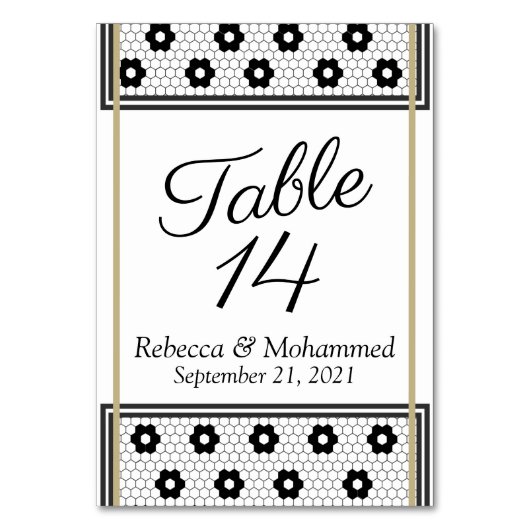 ブラックタイビストフランスのロ テーブルナンバー (正面)