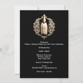 ブラックタイフォーマルイベント |ヴィンテージきらめくワイン 招待状 (裏面)