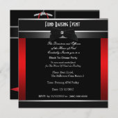 ブラックタイフォーマルチャリティー招待状 招待状 (正面/裏面)