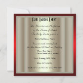 ブラックタイフォーマルディナーパーティの招待状 招待状 (正面)